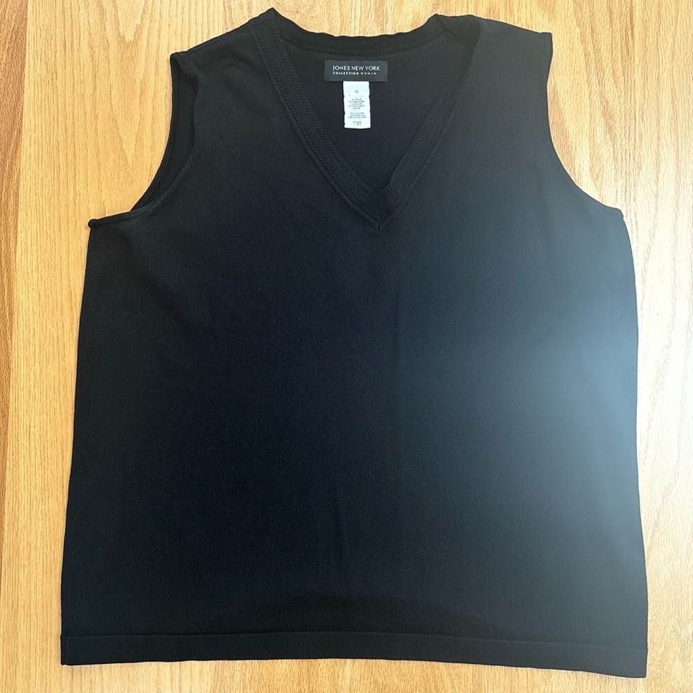 Jones New York Black Loose Tank Top